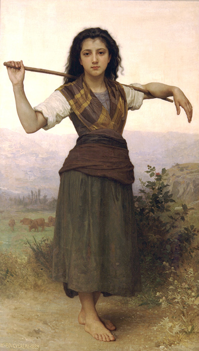 The Shepherdess William-Adolphe Bouguereau